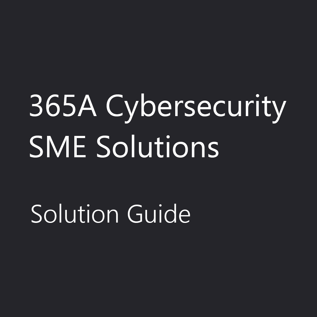 Sme Cybersecurity Toolkit – 365 Architechs
